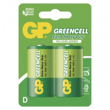 EMOS Zinko-chloridová batéria GP Greencell R20 (D)