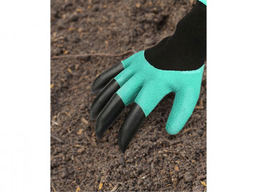 Extol Premium Rukavice záhradné polyesterové s latexom a pazúrmi na pravej ruke, veľkosť 9", PES s latexom 8856662