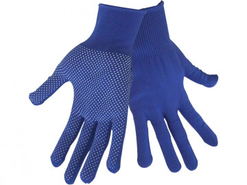 EXTOL CRAFT rukavice z polyesteru s PVC terčíkmi na dlani, veľkosť 8"