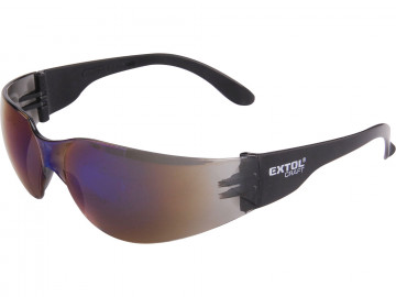 EXTOL CRAFT Okuliare ochranné, dymovo modré, s UV filtrom