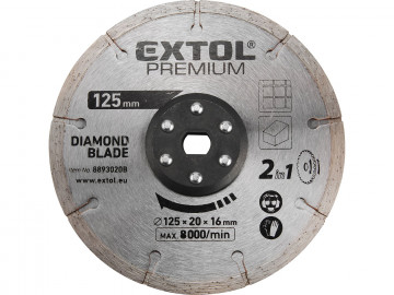 EXTOL PREMIUM Kotouč řezný, diamantový, 125x20mm