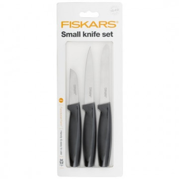 Fiskars Súprava malých nožov Functional Form 3 ks, čierna 1014274