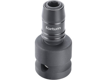 FORTUM adaptér rázový 1/2" štvorhran na hroty 1/4…