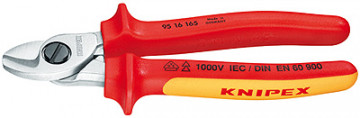 Knipex Kabelové nůžky izolované vícesložkovými návleky, certifikace VDE 165 mm 9516165
