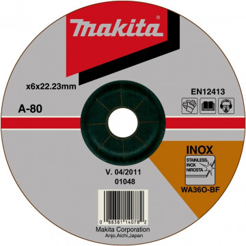 Makita TARCZA SZLIFIERSKA INOX 180x6x22,23mm A-80880