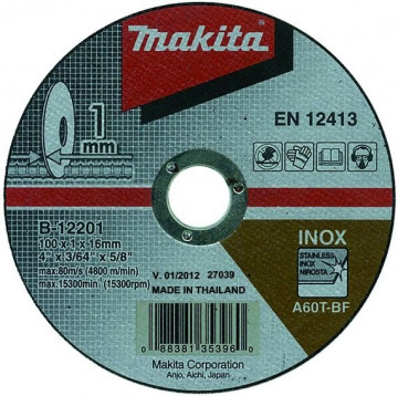 Makita Rezný kotúč 100x1x16 mm nerez B-12201