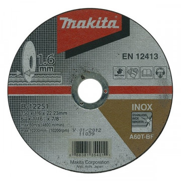Makita Řezný kotouč 115 x 1,6 x 22 mm nerez, B-45755