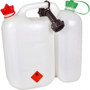 Makita kanister kombinovaný (palivo 5l + olej 3l), transparentný 949000036