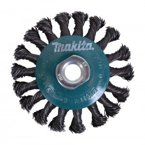 Makita miskovitá kefa z oceľového drôtu, splietaný drôt 0,5mm, 100mm D-39861