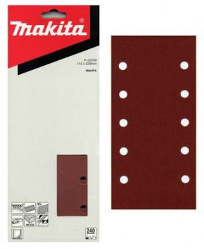 Makita brusný papír 115 x 229 mm, K80, 10 ks P-33196