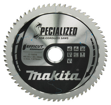Makita Pokosový pílový kotúč Hliník Účinnosť 216x30mm 63T E-16916