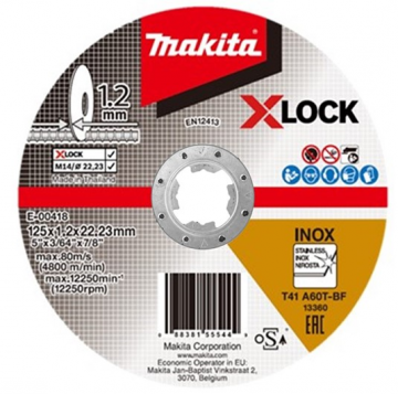 Makita řezný kotouč na nerez X-LOCK 125x1.2mm E-00418