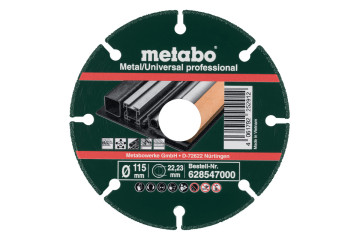 Metabo Diamantový řezný kotouč 115x1,3x22,23 mm, "MUP", Metal/Universal "profesionální" 628547000