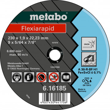 METABO - FLEXIARAPID 115X1,0X22,23 INOX, TF 41 (616186000)