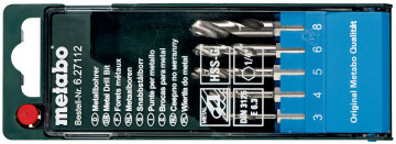 METABO 5-teilige Schnellarbeitsstahl-Bohrkassette, E 6,3 627112000