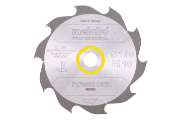 Metabo Pilový kotouč "power cut wood - professional", 160x20, Z10 WZ 22 ° 628002000