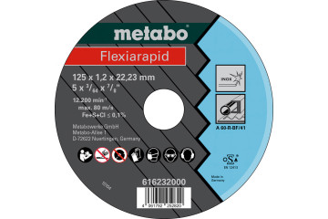 Metabo Flexiarapid Trennscheibe 125x1.2x22.23 mm Inox, TF 41 616232000