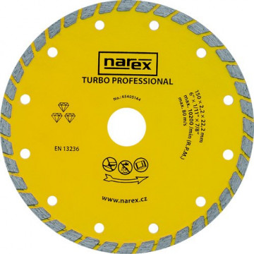 Narex DIA 150 TP Diamantový dělicí kotouč pro stavební materiály TURBO PROFESSIONAL 65405144