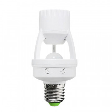 Solight PIR senzor pro E27 žiarovku, biely