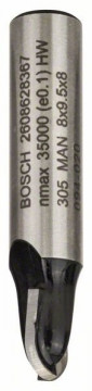 Žlábkovací fréza 8 mm, R1 4 mm, D 8 mm, L 9,2 mm, G 40 mm BOSCH 2608628367